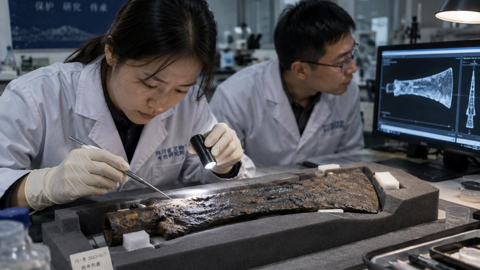 Des archéologues analysent une arme vieille de 3 000 ans